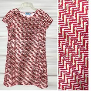 J.McLaughlin A-Line Summer Dress Short Sleeve Raspberry Red Girls Size 8